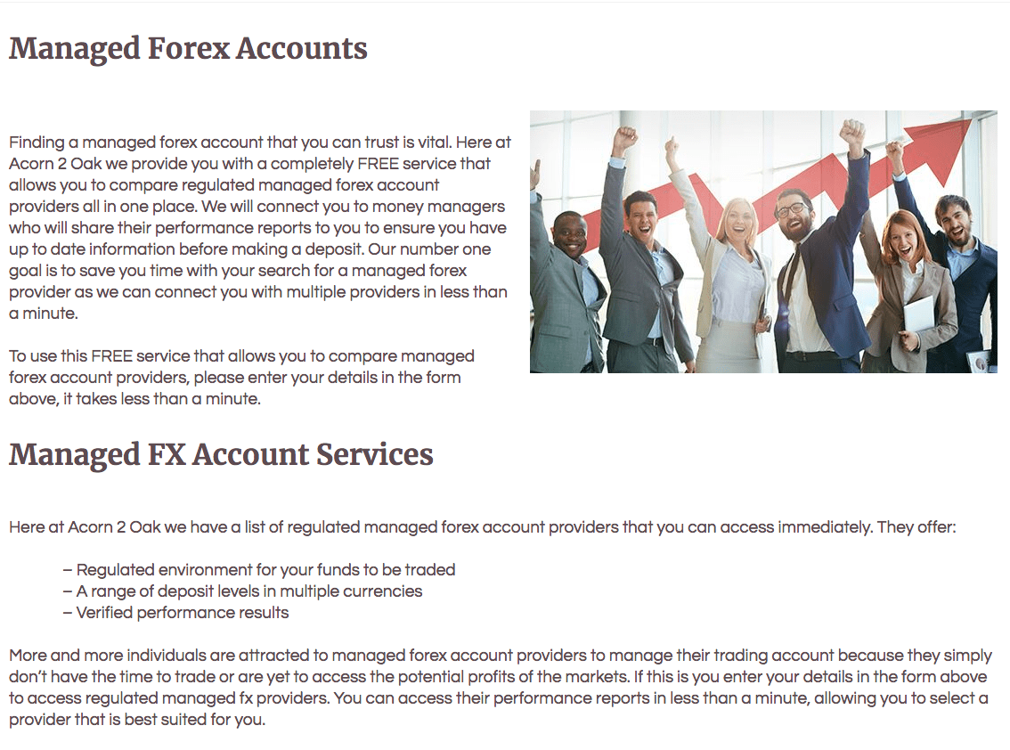 Managed forex accounts uk